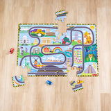 Race Around the World Tracks Floor Puzzle - 48 Pieces F0