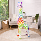 Rainbow Giraffe Lifelike Plush E8