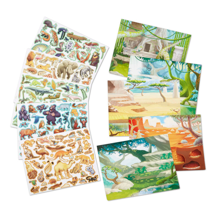 Reusable Sticker Pad - Jungle and Savanna V6