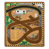 Round the Construction Zone Work Site Rug & Vehicle Set G0