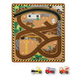 Round the Construction Zone Work Site Rug & Vehicle Set S8