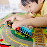 Round the Rails Train Rug X0