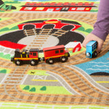 Round the Rails Train Rug X0