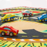 Round the Speedway Race Track Rug & Car Set F4