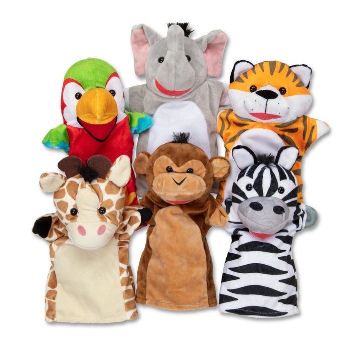 Safari Buddies Hand Puppets X5