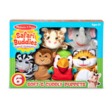 Safari Buddies Hand Puppets X5