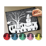 Scratch Art Paper - Solid Color Assortment (60 sheets) S8