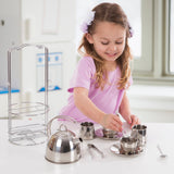 Stainless Steel Tea Set with Storage Stand Z7