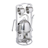 Stainless Steel Tea Set with Storage Stand Z7
