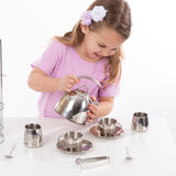 Stainless Steel Tea Set with Storage Stand Z7