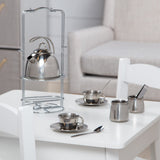 Stainless Steel Tea Set with Storage Stand Z7