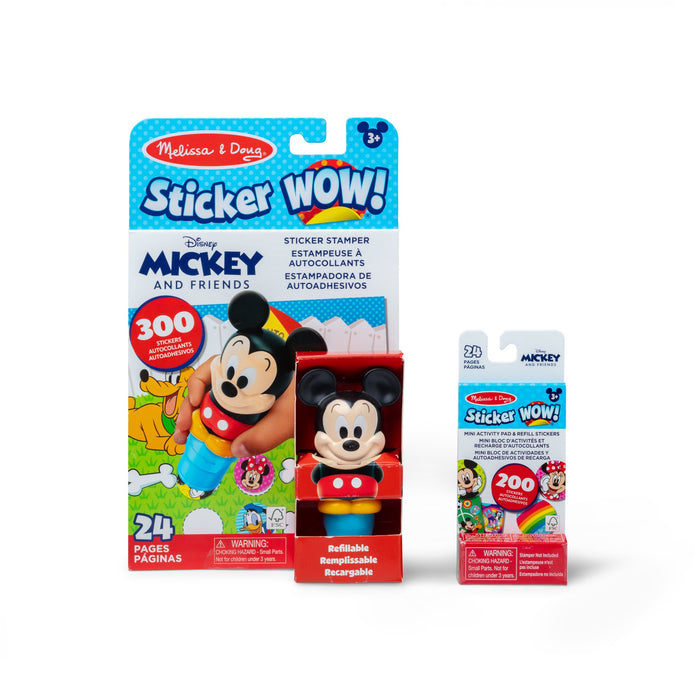 Sticker WOW!™ Disney Mickey Mouse Bundle: Activity Pad & Sticker Stamper + Mini Activity Pad and 200 Refill Stickers O5