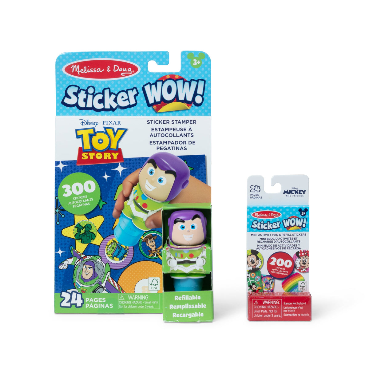 Sticker WOW!™ Disney Toy Story Buzz Lightyear Bundle: Activity Pad & Sticker Stamper + Mini Activity Pad and 200 Refill Stickers T3