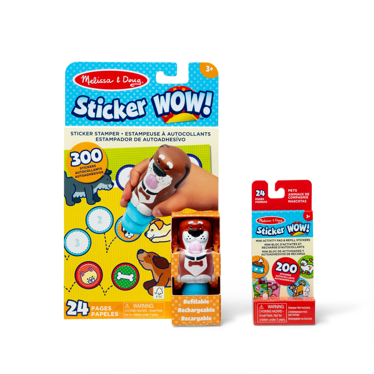 Sticker WOW!™ Dog Bundle: Activity Pad & Sticker Stamper + Mini Activity Pad and 200 Refill Stickers Z7