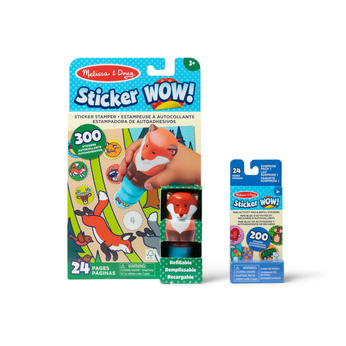 Sticker WOW!™ Fox Bundle: Activity Pad & Sticker Stamper + Mini Activity Pad and 200 Refill Stickers F3