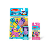 Sticker WOW!™ Purple Unicorn Bundle: Activity Pad & Sticker Stamper + Mini Activity Pad and 200 Refill Stickers J6