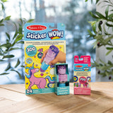 Sticker WOW!™ Purple Unicorn Bundle: Activity Pad & Sticker Stamper + Mini Activity Pad and 200 Refill Stickers J6