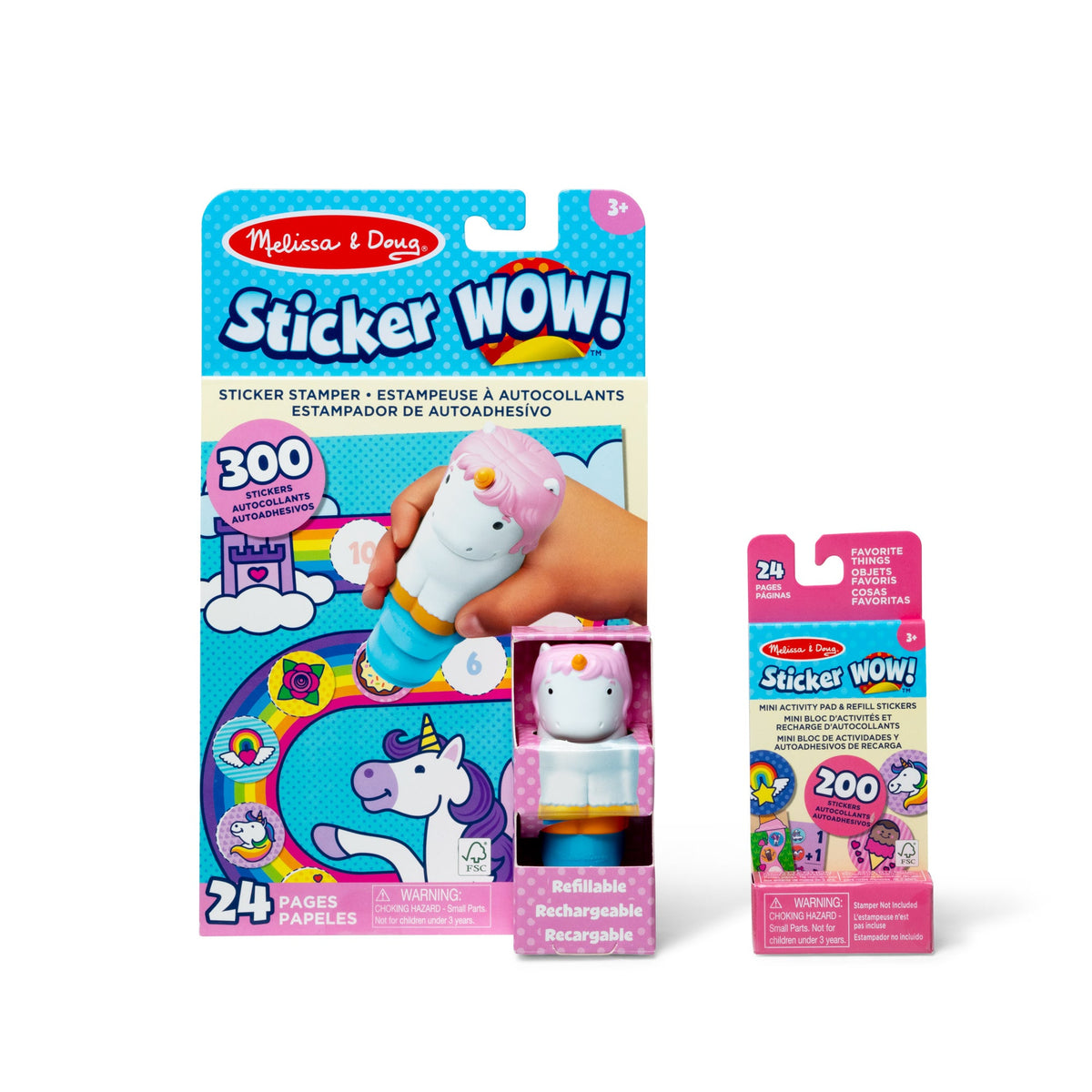 Sticker WOW!™ Unicorn Bundle: Activity Pad & Sticker Stamper + Mini Activity Pad and 200 Refill Stickers G4