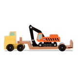 Trailer & Excavator Wooden Vehicles Play Set N3