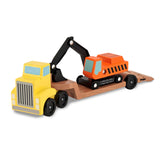 Trailer & Excavator Wooden Vehicles Play Set N3