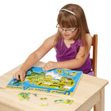 U.S.A. Map Wooden Puzzle A3