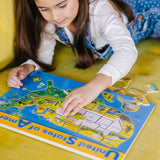 U.S.A. Map Wooden Puzzle A3
