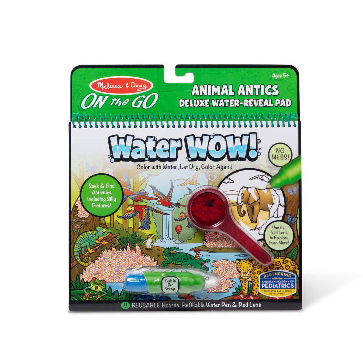 Water Wow! Animal Antics Deluxe Water-Reveal Pad - On the Go Travel Activity L5