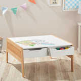 Wooden Art & Activity Table with Bins K1