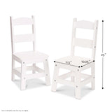 Wooden Chair Pair  - White J5