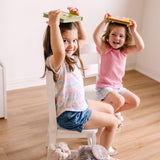 Wooden Chair Pair  - White J5