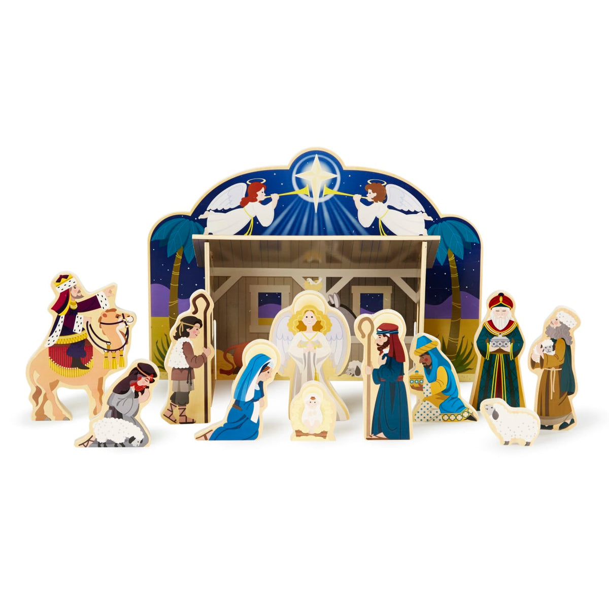 Wooden Christmas Nativity Set A0