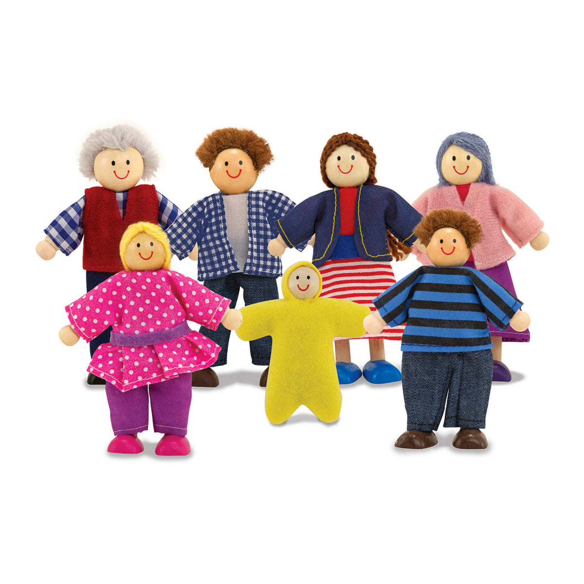 Wooden Doll Family Q6