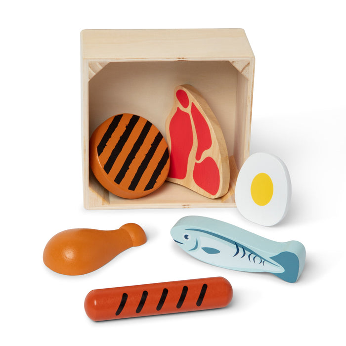 Wooden Food Groups Play Set – Protein B6