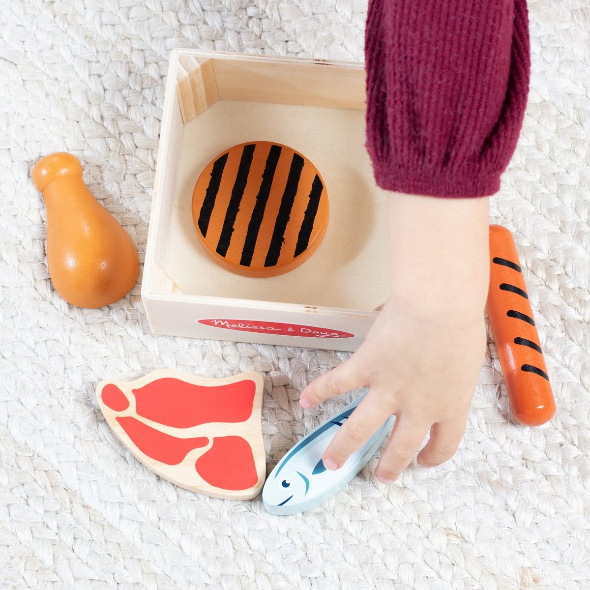 Wooden Food Groups Play Set – Protein B6