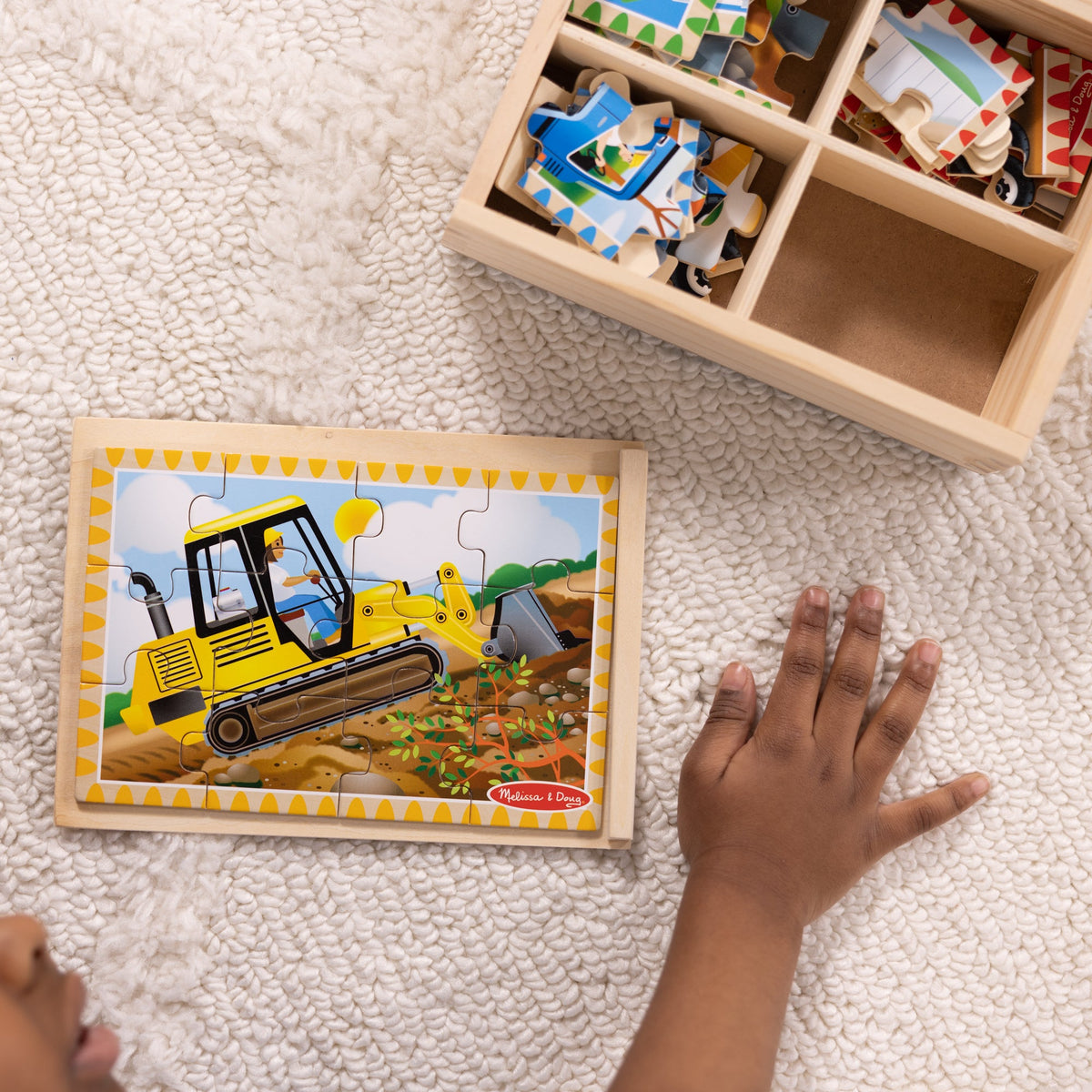 Wooden Jigsaw Puzzles in a Box - Construction R9