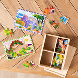Wooden Jigsaw Puzzles in a Box - Dinosaurs S2