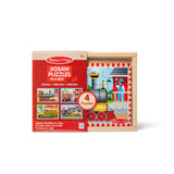 Wooden Jigsaw Puzzles in a Box - Vehicles H4