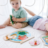 Wooden Jumbo Peg Puzzle 2-Pack: Fish Bowl, House Pets Q0