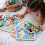 Wooden Jumbo Peg Puzzle 2-Pack: Fish Bowl, House Pets Q5