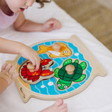 Wooden Jumbo Peg Puzzle 2-Pack: Fish Bowl, House Pets Q5