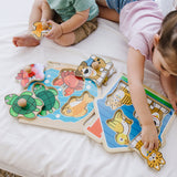 Wooden Jumbo Peg Puzzle 2-Pack: Fish Bowl, House Pets Q5