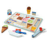 Wooden Magnetic Ice Cream Puzzle & Play Set - 16 Pieces Y8