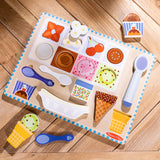 Wooden Magnetic Ice Cream Puzzle & Play Set - 16 Pieces Y8