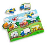 Wooden Peg Puzzle 4-Pack – Vehicles, Farm, Safari, Pets D0