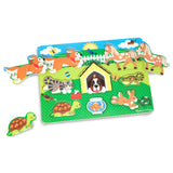 Wooden Peg Puzzle 4-Pack – Vehicles, Farm, Safari, Pets D0