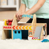 Wooden Service Station Parking Garage O4