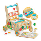 Wooden Shape Sorting Grocery Cart W4
