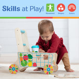 Wooden Shape Sorting Grocery Cart W4