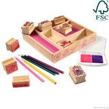 Wooden Stamp Set - Friendship S9