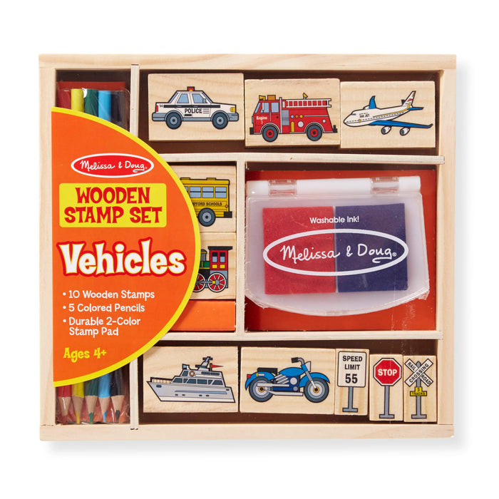 Wooden Stamp Set - Vehicles A9